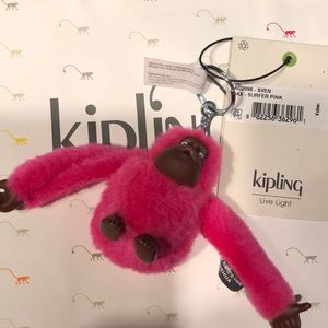 Kipling Sven monkey key chain-hot pink